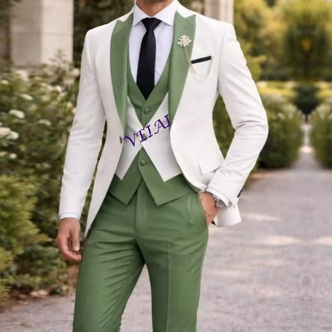 Men'S Grooming Daily - CustomizedNew White And Mint Green Formal