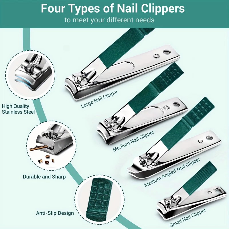 Nail Care Kit Mens - Manicure Set Nail Clippers Kit Professional