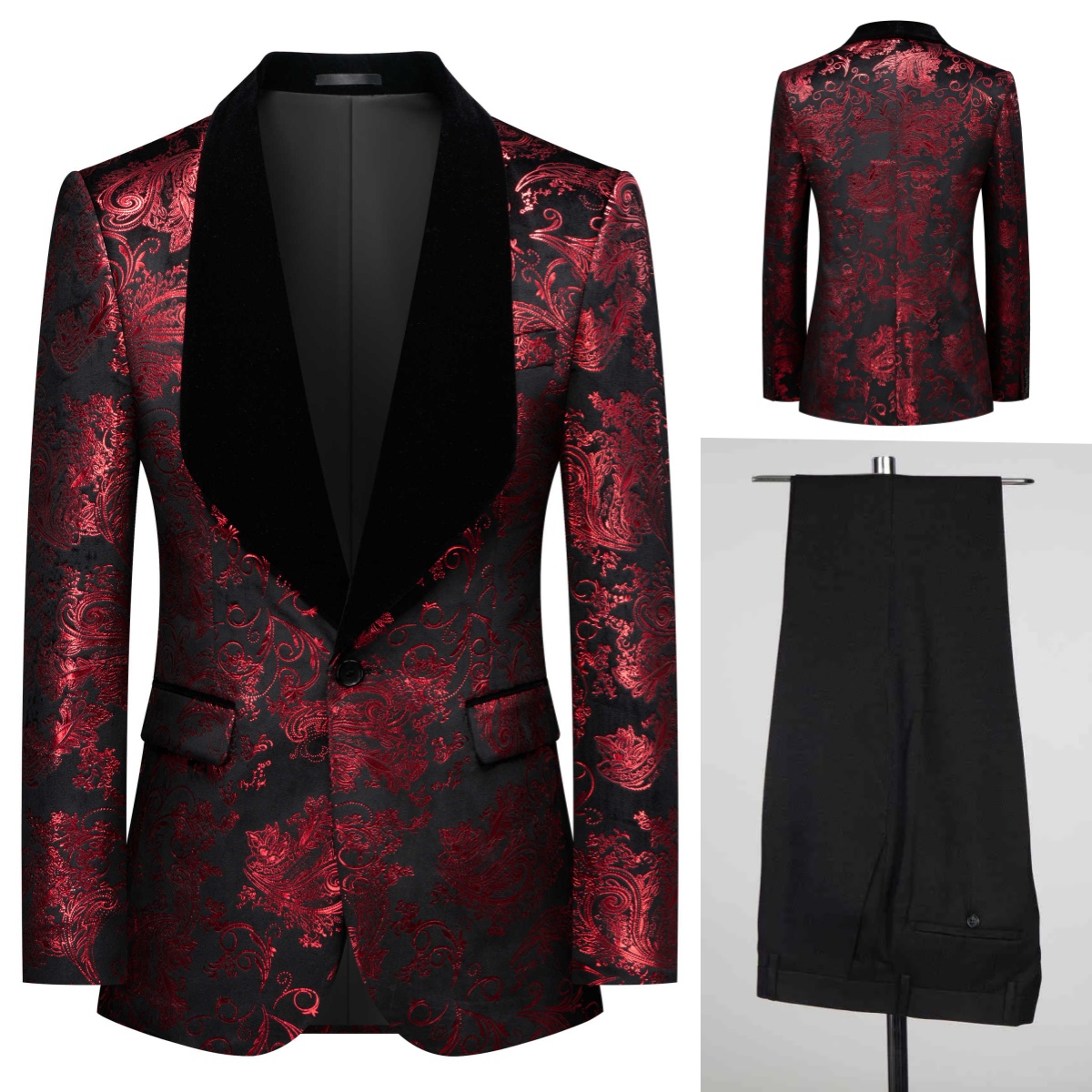 Real Picture Men Suit Jacquard - огляд і ціна Men'S Grooming Pictures