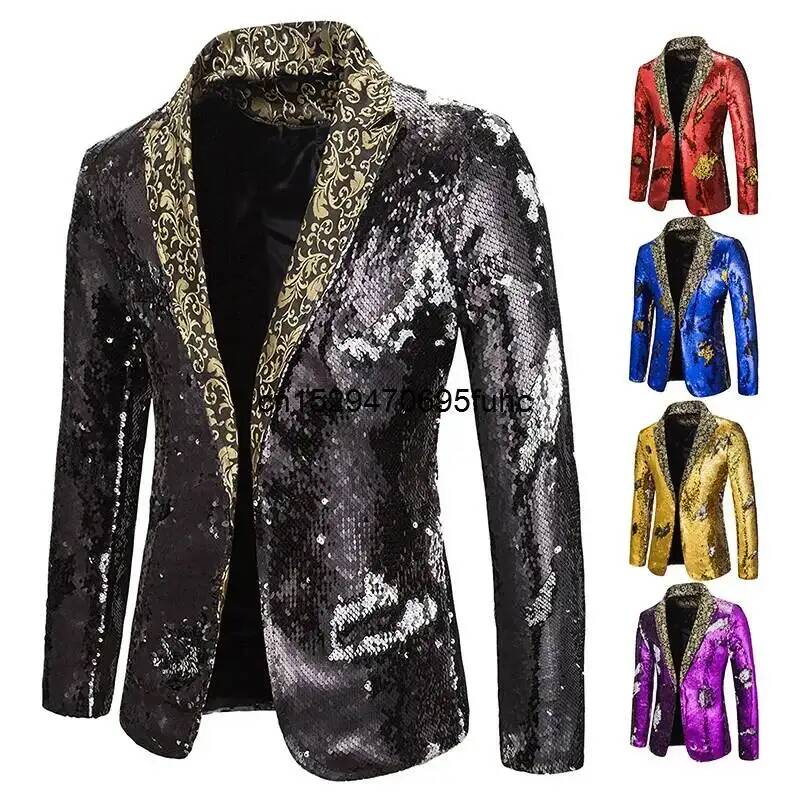 Men Blazer Shiny Sequin Shawl  - огляд і ціна Men'S Grooming Club
