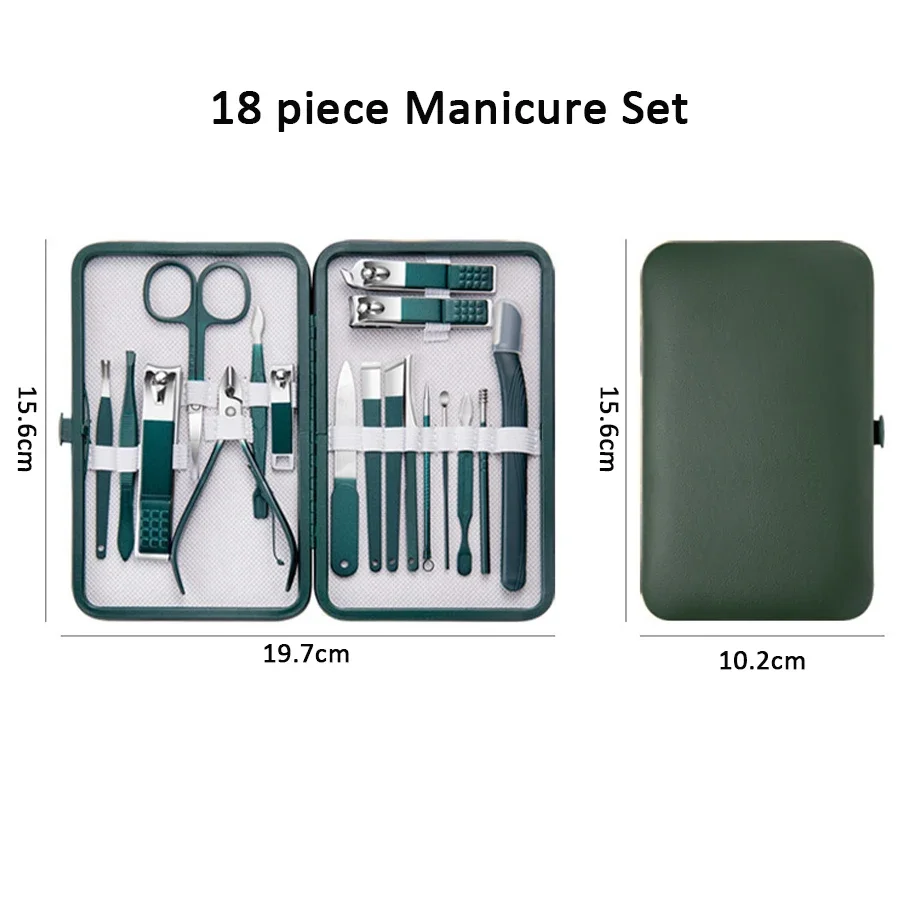4/7/10/12/18 Pcs Manicure Set  - огляд і ціна Nail Care Kit Mens