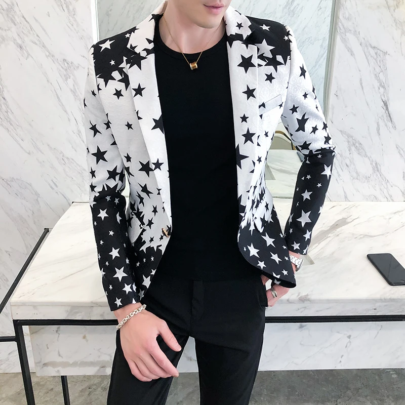 Star Print Slim Fit Blazers 20 - огляд і ціна Men'S Grooming Club