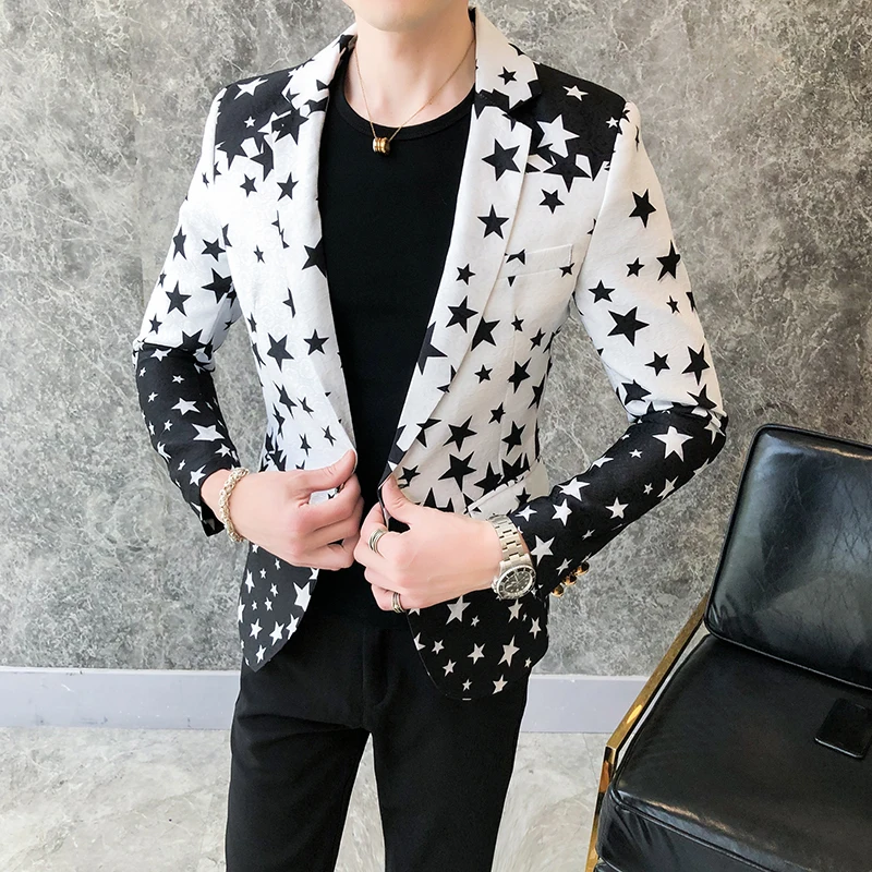 Star Print Slim Fit Blazers 20 - огляд і ціна Men'S Grooming Club