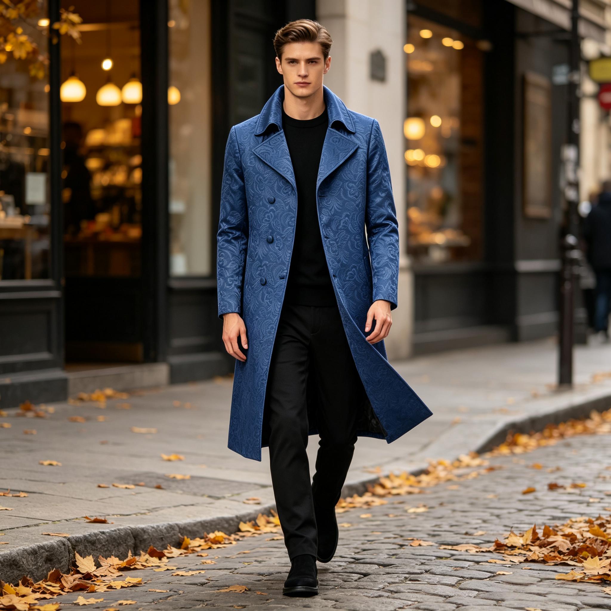 Men Luxury Jacquard Long Trenc - огляд і ціна Men'S Grooming Club