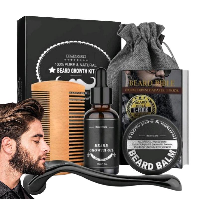 5pcs Men Beard Barba Grooming  - огляд і ціна Men'S Grooming Tonic