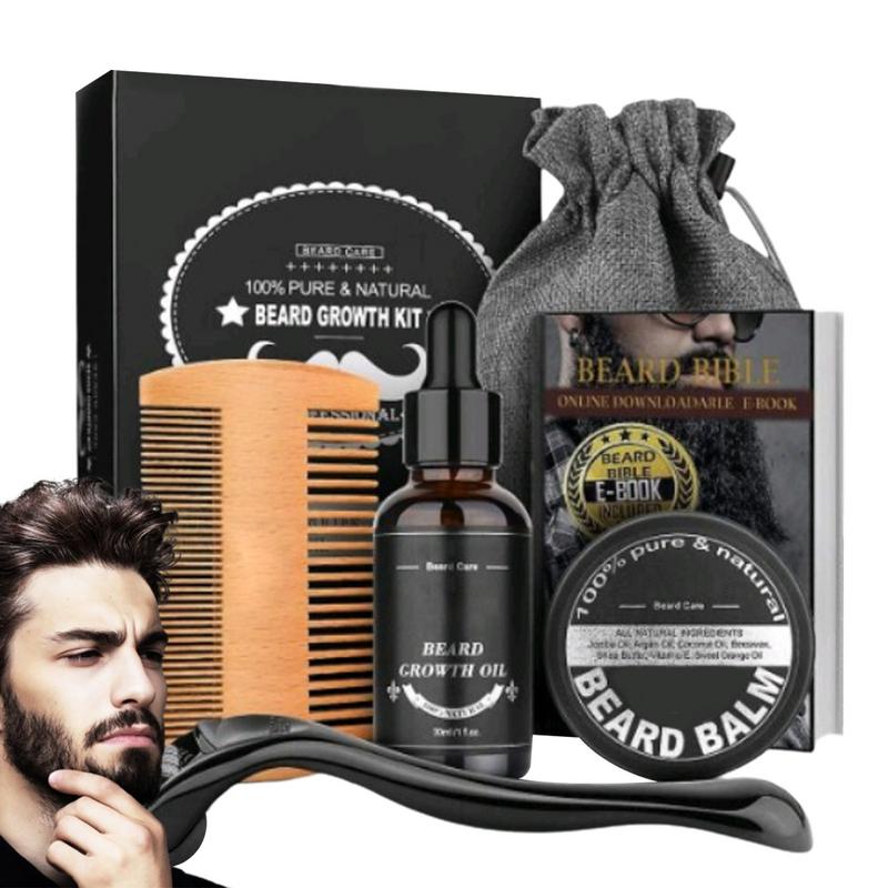 5pcs Men Beard Barba Grooming  - огляд і ціна Men'S Grooming Tonic