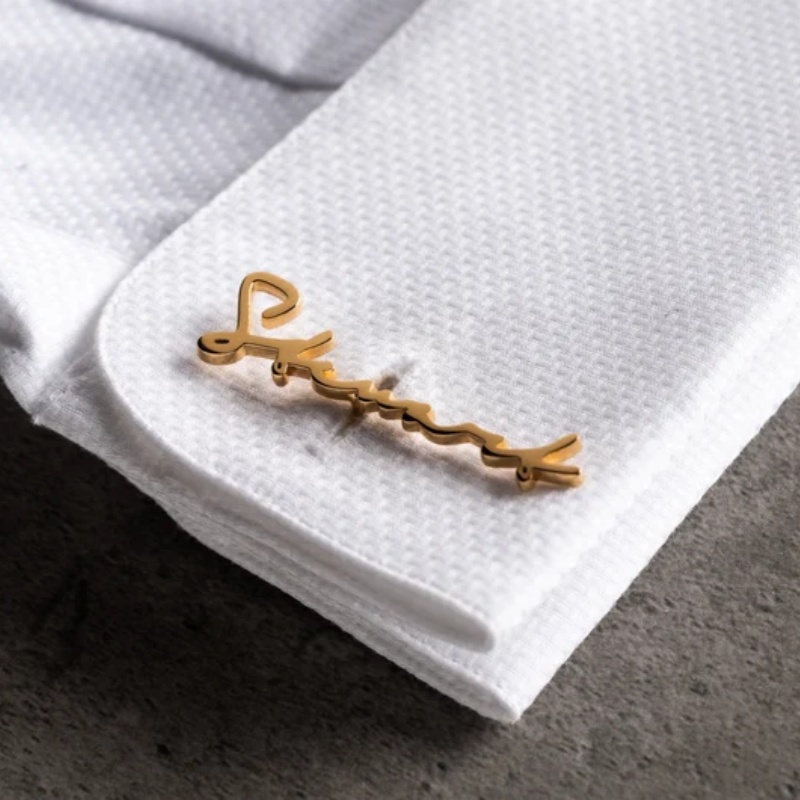 Custom Name Cufflinks 18K Gold - огляд і ціна Men'S Grooming & Health Made Simple