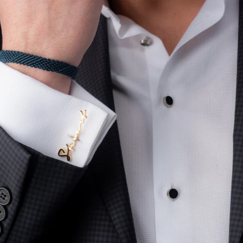 Custom Name Cufflinks 18K Gold - огляд і ціна Men'S Grooming & Health Made Simple