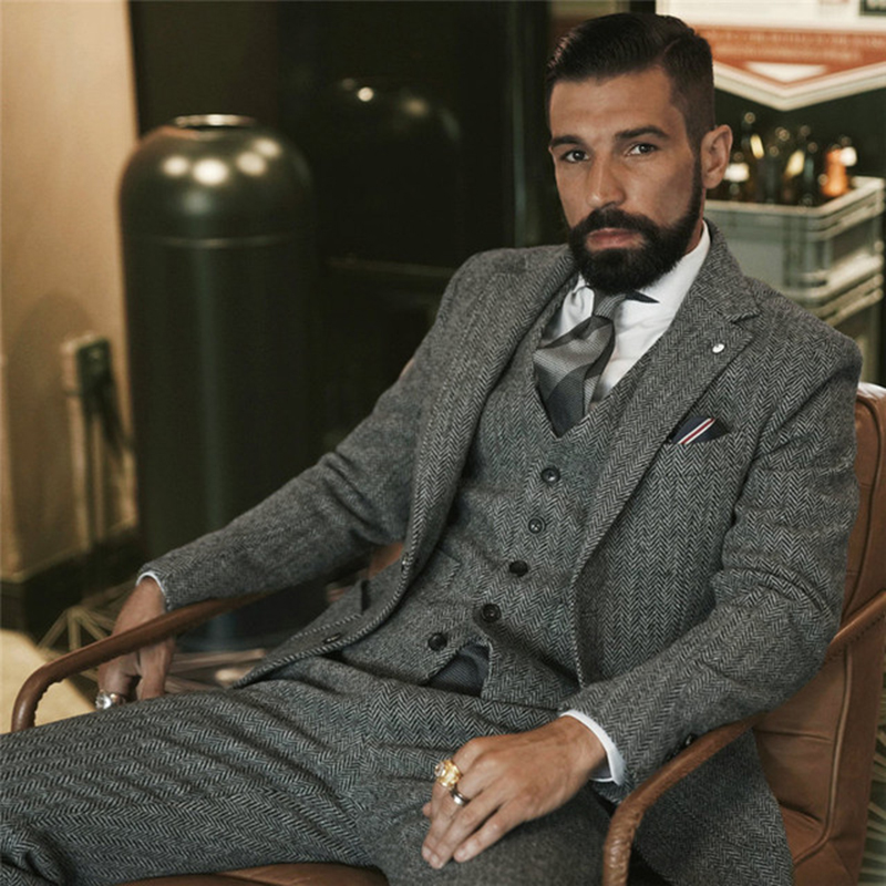 Gray Wool Tweed Winter Suit fo - огляд і ціна Men'S Grooming Daily