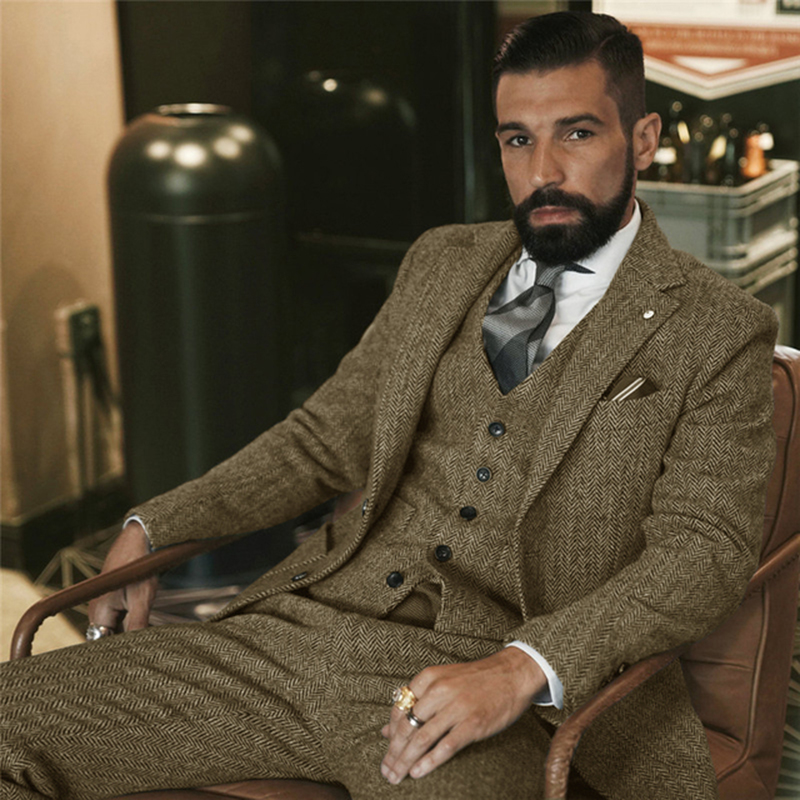 Gray Wool Tweed Winter Suit fo - огляд і ціна Men'S Grooming Daily